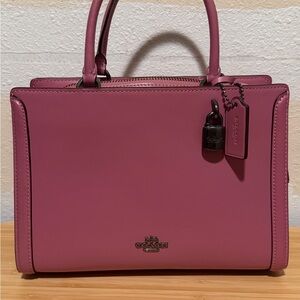 Coach Rose Pink Leather Satchel